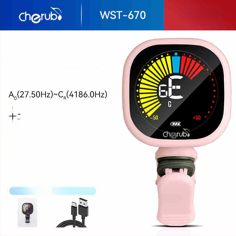 Kitarrile, ukulele ja viiulile tuner – WST-670, laetav, automaatne digitaalne tuner