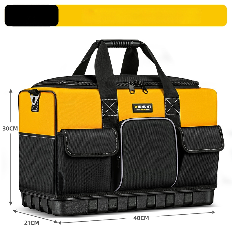 Elektritööriistade kott vastupidava plastikust alusega ja paksendatud Oxfordi kangaga, kaasaskantav õla stiil