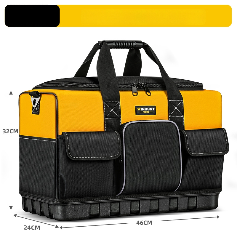 Elektritööriistade kott vastupidava plastikust alusega ja paksendatud Oxfordi kangaga, kaasaskantav õla stiil