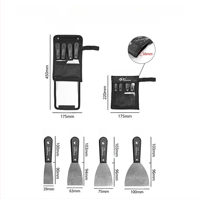 Penggong kõrge süsinikusisaldusega terasest pahtli nuga, seina värvi kraapimiseks, paksenenud nuga