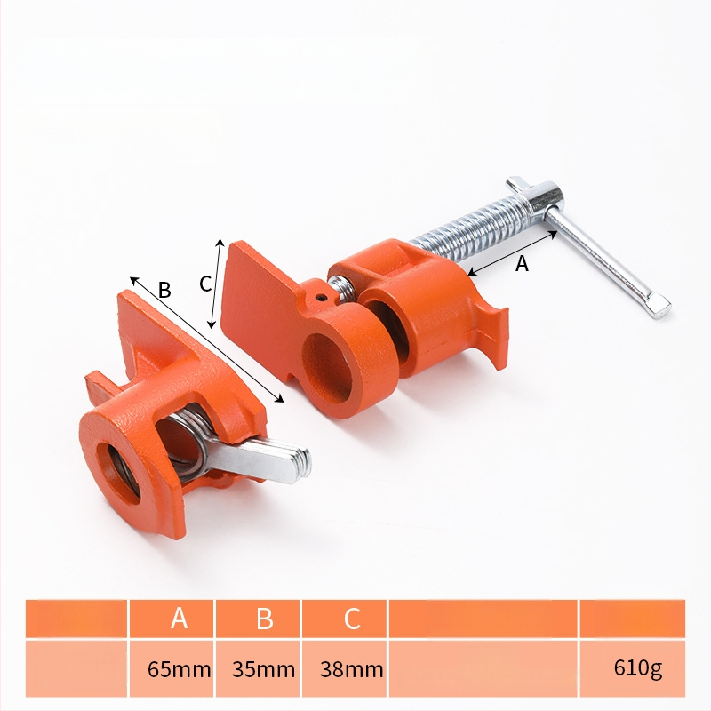F-tüüpi klamber puidutööks ja kivide jaoks — terasest, piiramat kinnitusteulatus, kaal 1,4
