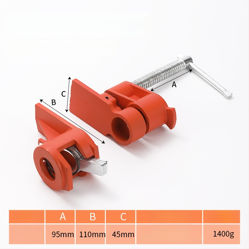 F-tüüpi klamber puidutööks ja kivide jaoks — terasest, piiramat kinnitusteulatus, kaal 1,4