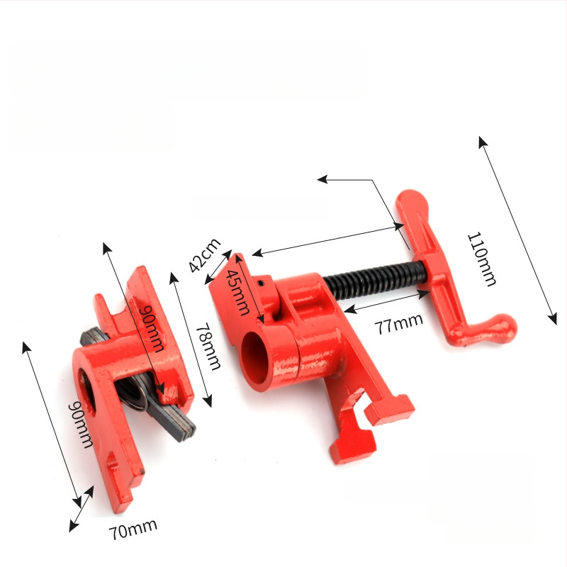 F-tüüpi klamber puidutööks ja kivide jaoks — terasest, piiramat kinnitusteulatus, kaal 1,4