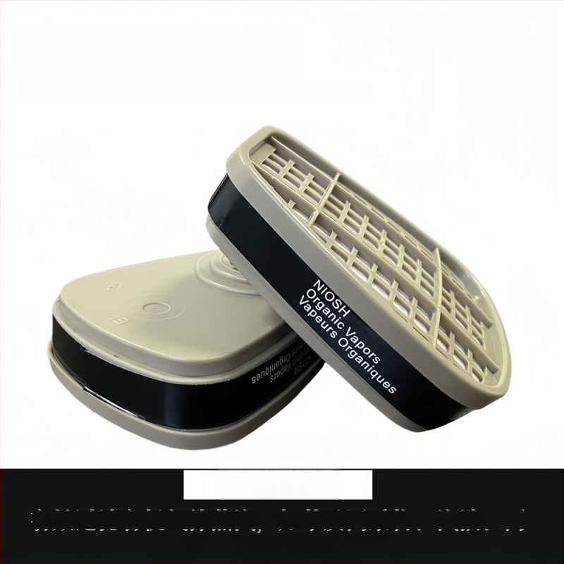 Gumijas gāzes maska aizsardzībai pret industriālo putekļu, aerosola krāsu, pesticīdiem un ķīmiskajiem tvaikiem