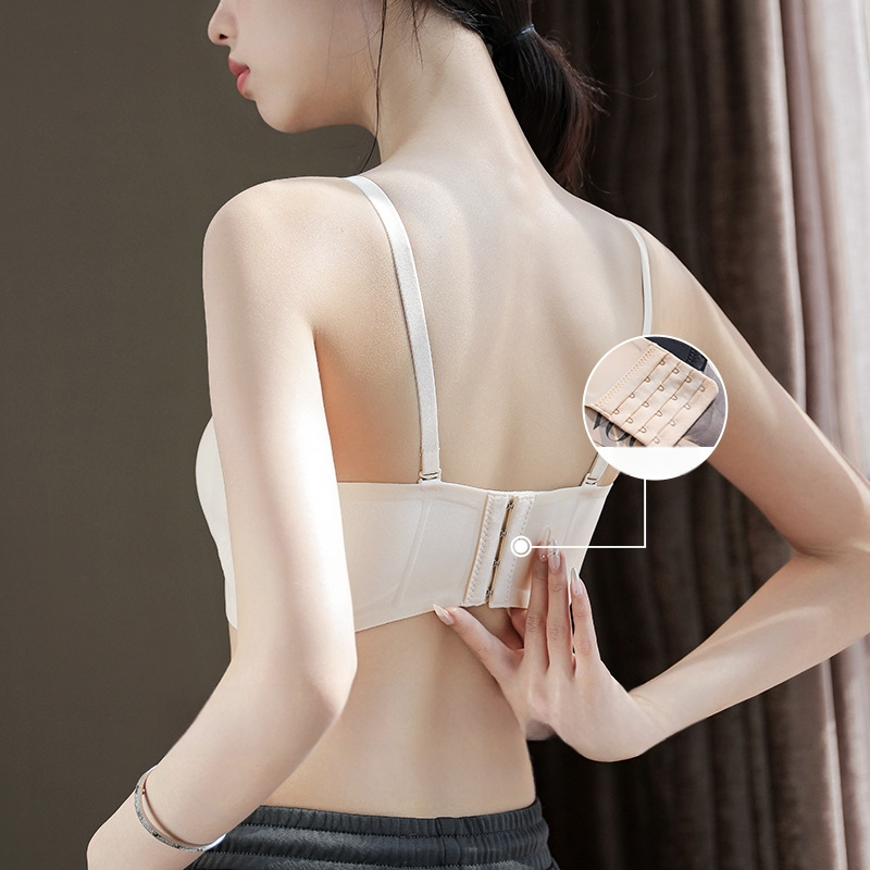 Rinnahoidja ilma õla, õmblusteta push-up, libisemiskindel, 3/4 kauss, õhukesed vormitud kausid, eemaldatavad kahekordsed õlapaelad, selja kolm konksurida