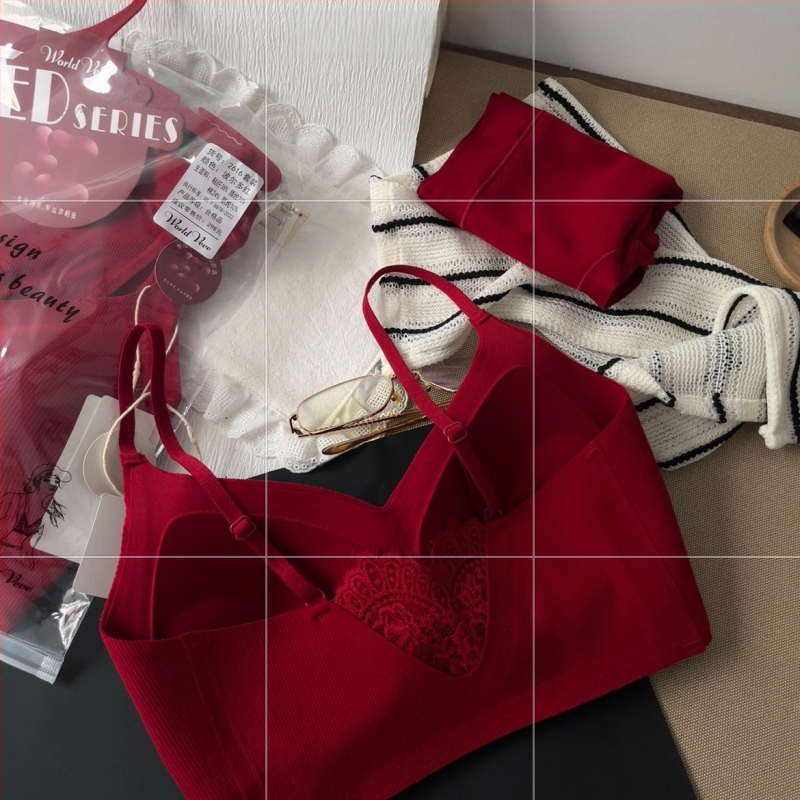 Harjatud puuvillast rinnahoidja wrap/tube top fikseeritud keskmise vormiga kaussidega, rindkere pikkus, hingav