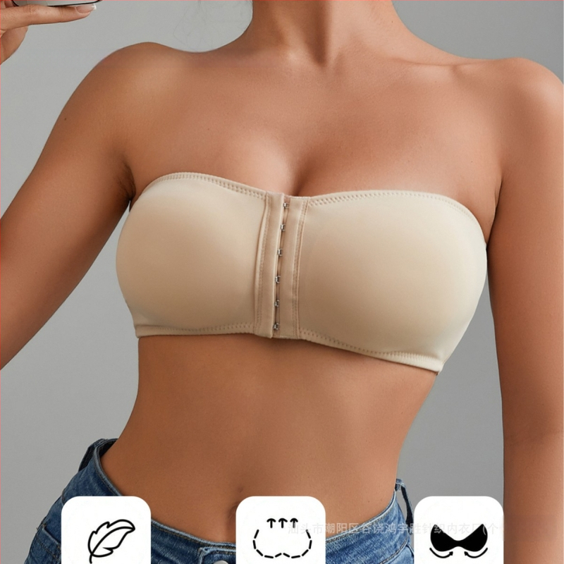 Traadita bandeau rinnahoidja eesluku, reguleeritav, õhukesed vormitud kausid (3/4)