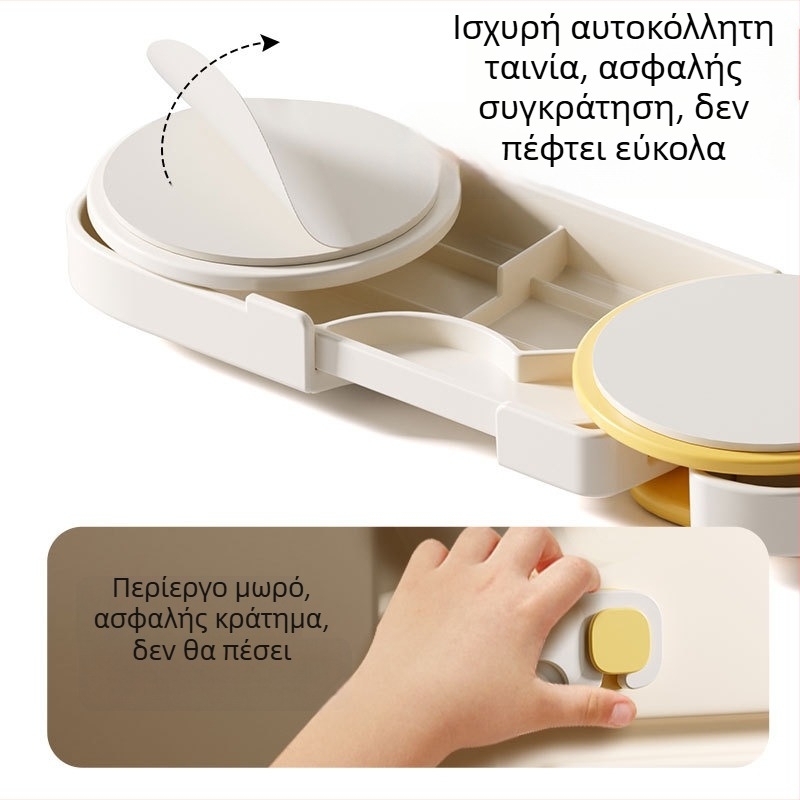 Κλειδαριά συρταριού, ABS υλικό, μοντέλο Square Lock Bulk, συμβατή με πόρτες από ξύλο, πόρτες μπάνιου, πόρτες κουζίνας και πόρτες από γυαλί