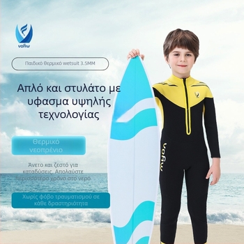 Unisex 3,5 mm neoprene με επένδυση φλίς, μακρυμάνικη ολόσωμη στολή για κατάδυση, κολύμβηση και σερφ