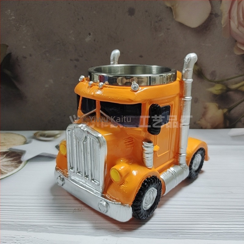 Κούπα καφέ Semi-Truck από Kai Tu KT188 — Καρτούν διακόσμηση από ρητίνη, συνθετική ρητίνη