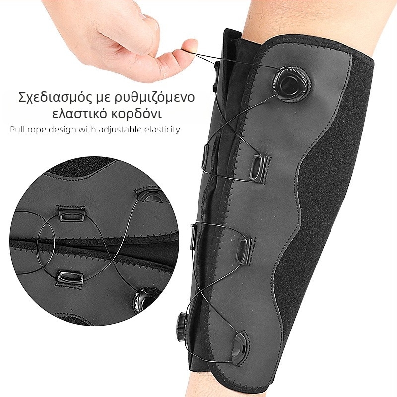 Προστασία γάμπας με συμπίεση, ρυθμιζόμενο κουμπί – κατάλληλη για μπάσκετ και τρέξιμο