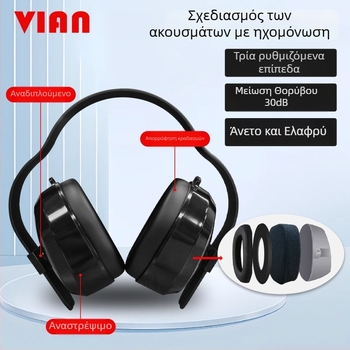 VIAN 1427 ακουστικά προστασίας για τα αυτιά – μείωση θορύβου, μάρκα VIAN, σειρά 1427, τύπος: ακουστικά προστασίας