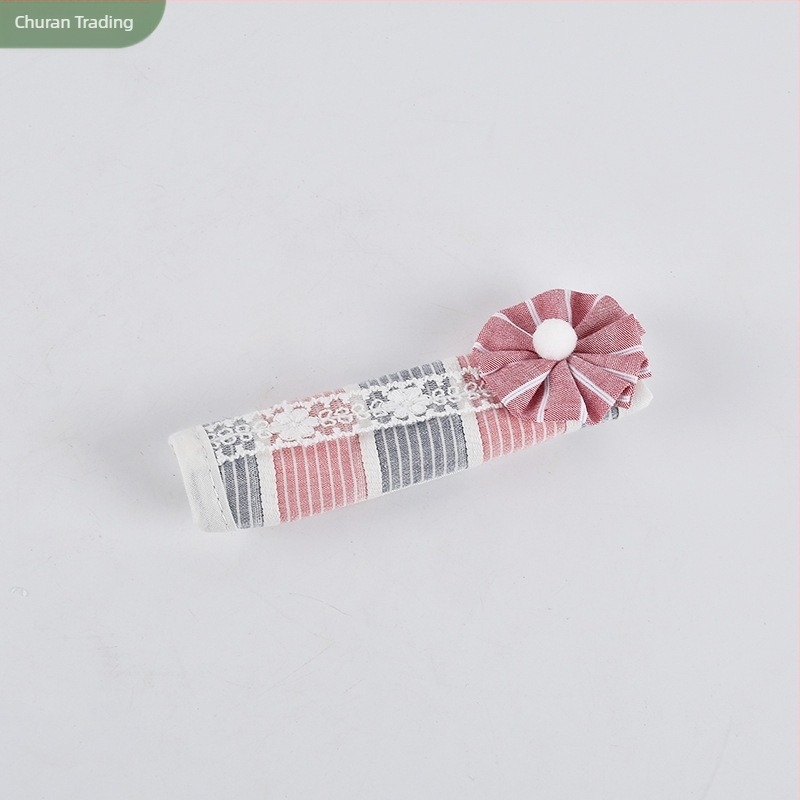 Κάλυμμα λαβής ντουλάπας με φλοράλ πλεκτή δαντέλα, βαμβακερό ύφασμα, κύριο 95% / δευτερεύον 5%, κορεατικό στυλ, δυνατή εξατομίκευση