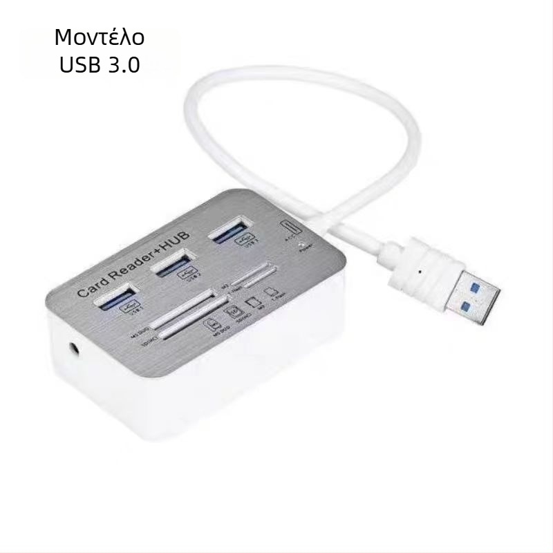 USB 3.0 hub με αναγνώστη καρτών SD/TF - διανομέας 1 προς 2, Lightning διεπαφή, χωρίς εξωτερική τροφοδοσία
