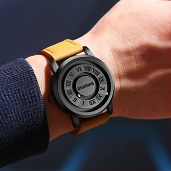Ανδρικό ρολόι Binbond με μαγνητική αιώρηση και quartz — μοντέλο HXB234, 30Μ αδιάβροχο, κυκλικό καντράν, επίστρωση γυαλιού, λουράκι από ανοξείδωτο ατσάλι
