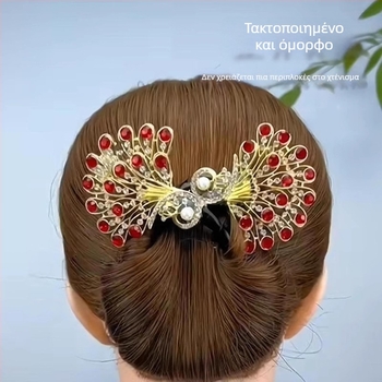 Κλιπ μαλλιών από βελούρο, twist clip, κωδικός B10267, άνοιξη 2025, παραδοσιακό στυλ.