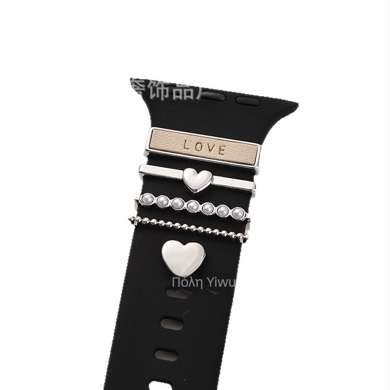 Apple Watch ζώνη από σιλικόνη με δαχτυλίδι καρδιάς, καθολική συμβατότητα, μάρκα yishequ
