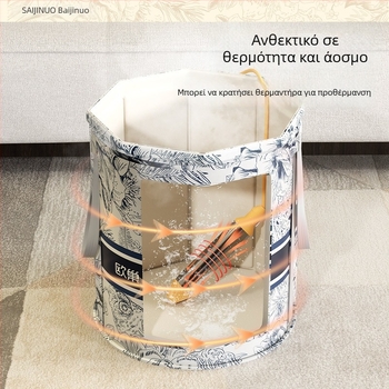 Κάδος ποδιών για οικιακή χρήση, κεραμική κατασκευή, φορητός και αναδιπλούμενος, μόνωση σταθερής θερμοκρασίας, CE πιστοποιημένο