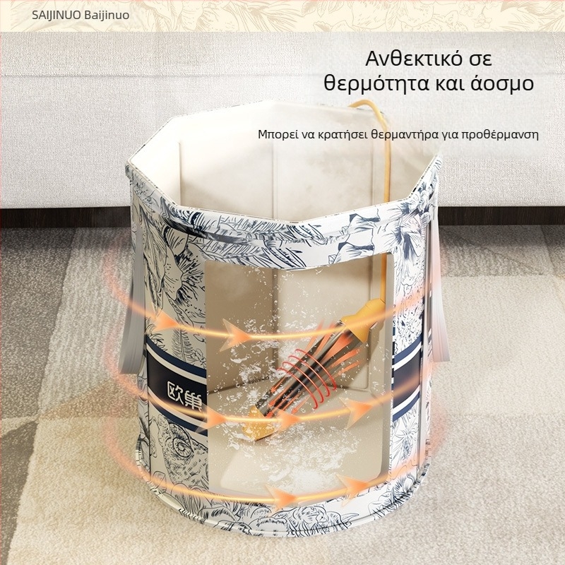 Κάδος ποδιών για οικιακή χρήση, κεραμική κατασκευή, φορητός και αναδιπλούμενος, μόνωση σταθερής θερμοκρασίας, CE πιστοποιημένο