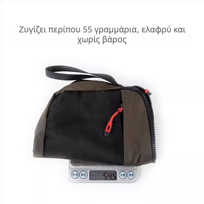 Τσαντάκι καλλυντικών – ιαπωνικού στιλ, ultra-light, αδιάβροχο νάιλον, τριγωνικό πλέγμα τσαντάκι, για εξωτερικά ταξίδια