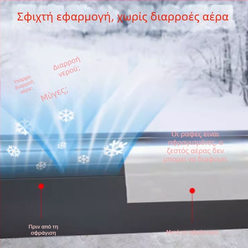 Αντιανεμική ταινία σφράγισης για πόρτες και παράθυρα – PET υλικό, πλάτος 5 cm, μήκος 5-50 m, κόλλα βάσης καουτσούκ, υψηλή ιξωτικότητα