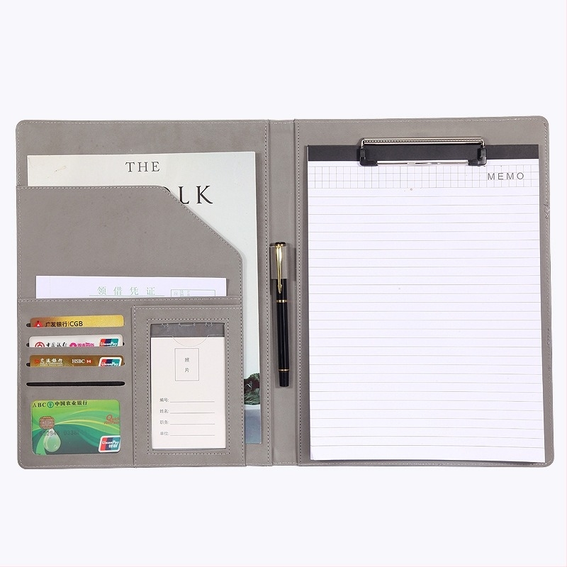 Φάκελος PU με μακρύ κλιπ, μοντέλο YD-20, με εκτυπωμένο λογότυπο, προσαρμόσιμο