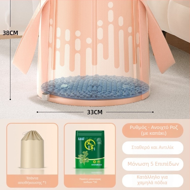 Αναδιπλούμενη λεκάνη ποδιών με ύψος γάμπας, κεραμική, σκανδιναβικού στυλ, φορητή