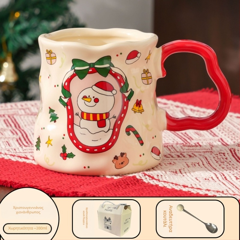 Κεραμικό φλυτζάνι με μοντέρνο μινιμαλιστικό σχέδιο, ανθεκτικό στη θερμότητα, στρογγυλό σχήμα, με εκτύπωση λογότυπου κατόπιν παραγγελίας.