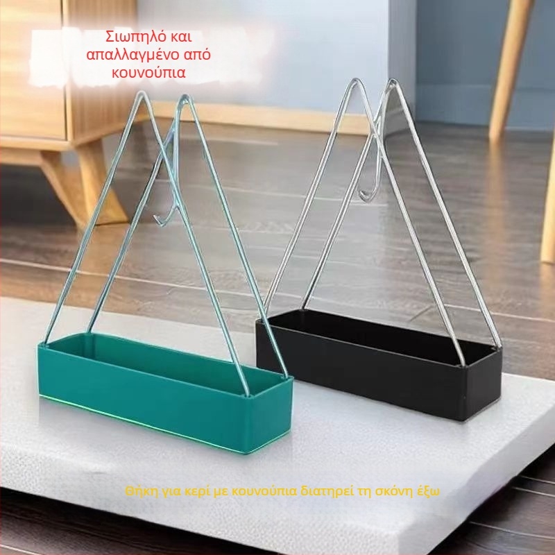 Κρεμαστός ράφι για εντομοαπωθητικό ινσένς, τριγωνικός σχεδιασμός, από σιδερένιο υλικό και σανδαλόξυλο, οικιακή χρήση