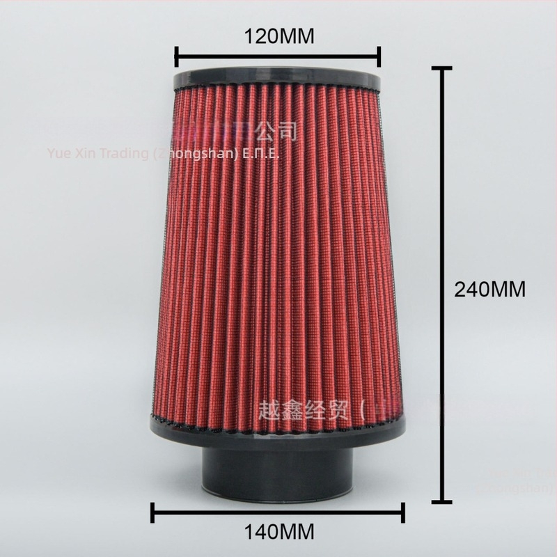 Φίλτρο αέρα αυτοκινήτου, σχεδίαση μεγάλης ροής, κεφαλή μανιταριού, στοιχείο φιλτραρίσματος