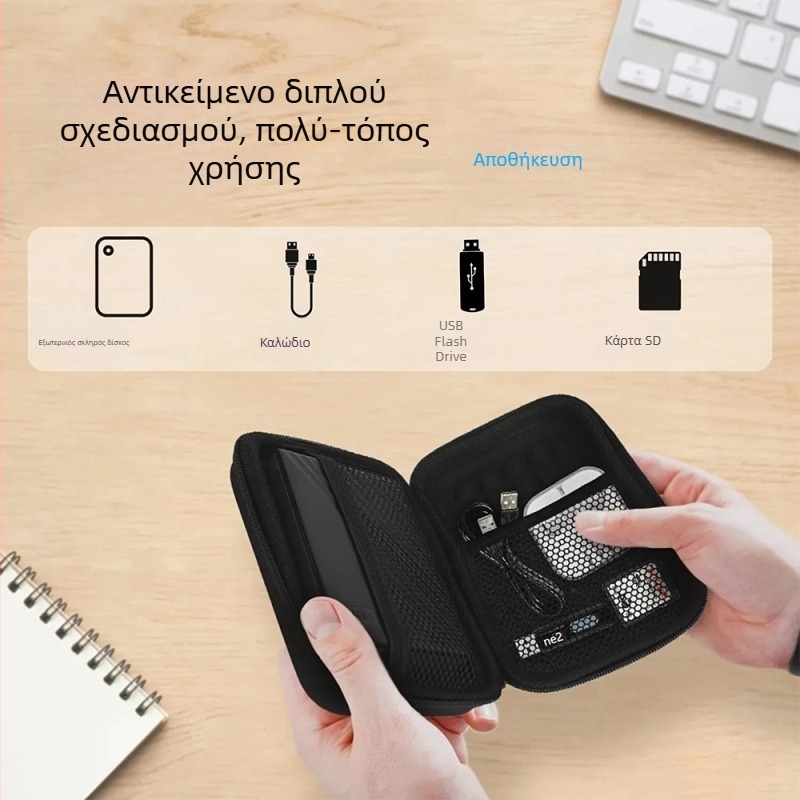 EVA θήκη αποθήκευσης για ακουστικά, καλώδια και φορητούς σκληρούς δίσκους – αντοχή σε πτώσεις, ανθεκτικό στη φθορά, προσαρμογή από εικόνα