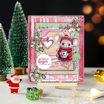 Yi Xuan σιλικονούχα ανάγλυφη σφραγίδα με καλούπι μαχαιριού, μορφή Χριστουγεννιάτικου ποντικιού, διακόσμηση τσαντών