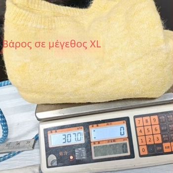 Ακρυλικό πουλόβερ, χαλαρή γραμμή, στρογγυλός λαιμός, μακριά μανίκια, μονόχρωμο πλεκτό