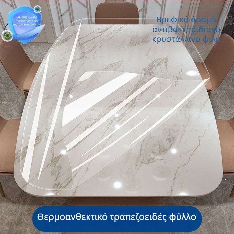 Διαφανής προστατευτική μεμβράνη για επιφάνειες τραπεζιού από ξύλο και μάρμαρο – αυτοκόλλητη, ανθεκτική στη θερμότητα, αδιάβροχη, αντιβακτηριακή