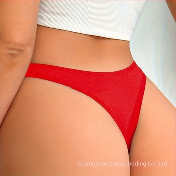 Γυναικείο στρινγκ, αναπνεύσιμο πολυεστερικό ύφασμα, χαμηλή μέση, βαμβακερή επένδυση στον καβάλο