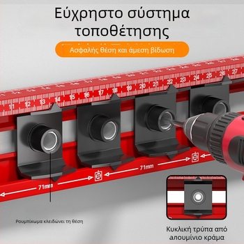 Cassio Εργαλείο επιπέδου για κρέμασμα εικόνων, υψηλής ακρίβειας πολυλειτουργικό εργαλείο για οικία και γραφείο, με βοηθητικό διάτρησης οπών