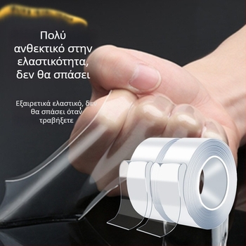 Νάνο διπλής όψης αυτοκόλλητη ταινία για τοίχο - Ακρυλικό σύστημα κόλλησης; Εφαρμογή με κόλλα; Λανσάρισμα Καλοκαίρι 2017; Εγχώριο προϊόν