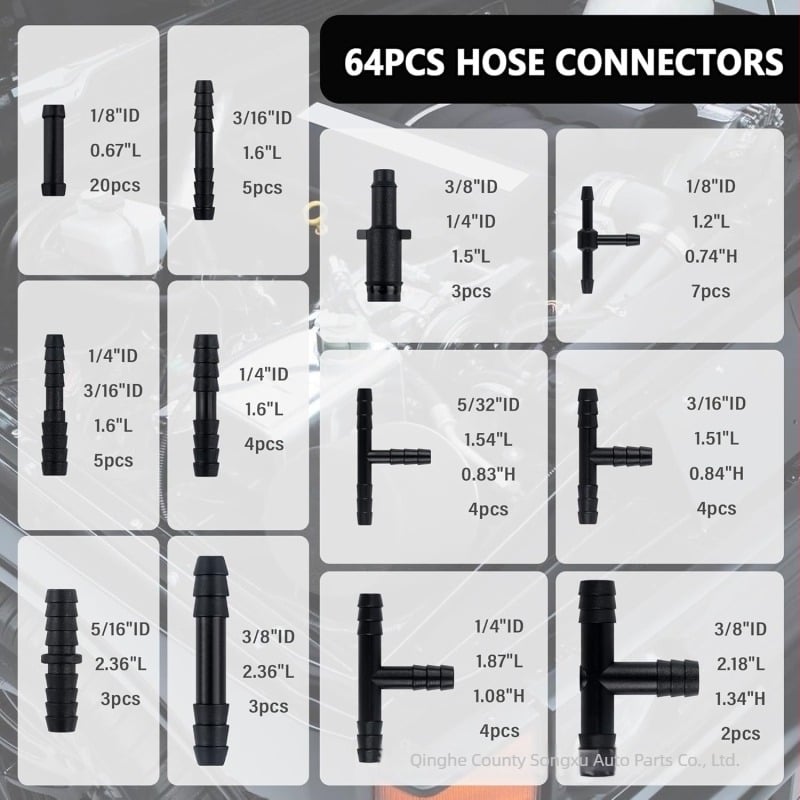 Σετ γρήγορων συνδετήρων σωλήνα ύδρευσης με τριπλό Y συνδετικό, υλικό PP, γενική συμβατότητα, συσκευασία 64 ή 113 τεμάχια