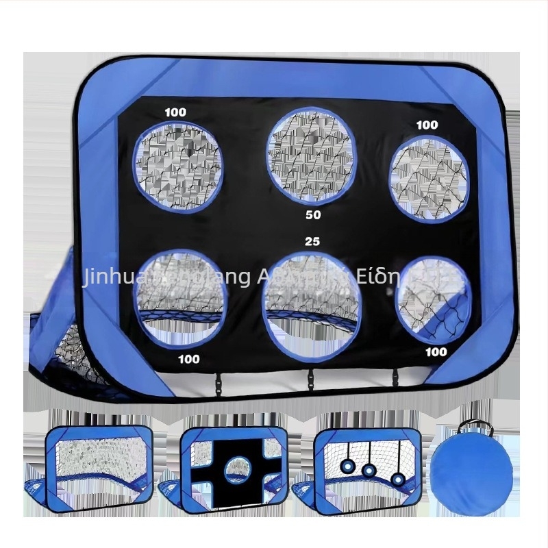 Τέσσερα σε ένα φορητό γκολ ποδοσφαίρου με δίχτυ νάιλον, μετακινούμενο, μάρκα Leopard wind