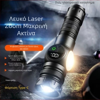 Φορτιζόμενος φακός LED με ζουμ — Jigobird LED τσιπ, ABS περίβλημα, μακρά διάρκεια μπαταρίας