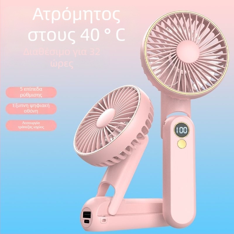 Φορητός ανεμιστήρας γύρω από τον λαιμό με ψύξη με νερό, brushless κινητήρας, τροφοδοσία DC, ισχύς 1W, χειροκίνητος έλεγχος ταχύτητας με λουρί