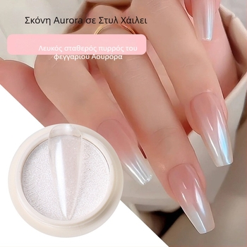 Πούδρα γκλίτερ νυχιών – σειρά Aurora Fairy Powder, μοτίβο σελήνας, γκλίτερ υλικό, αδειοδοτημένη ιδιωτική ετικέτα, γλυκό και φρέσκο στυλ Aurora Armor