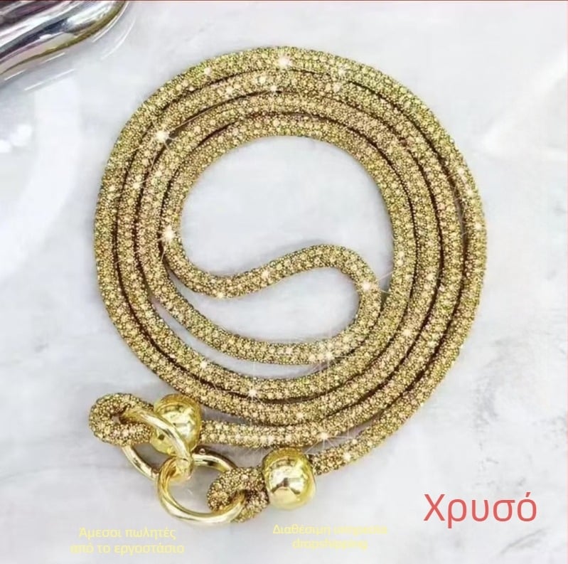 Κορδόνι κινητού με μεταλλική κατασκευή, χειροποίητο, unisex σχέδιο, κορδόνι από βαμβάκι υψηλής ελαστικότητας, μεταλλική αγκράφα