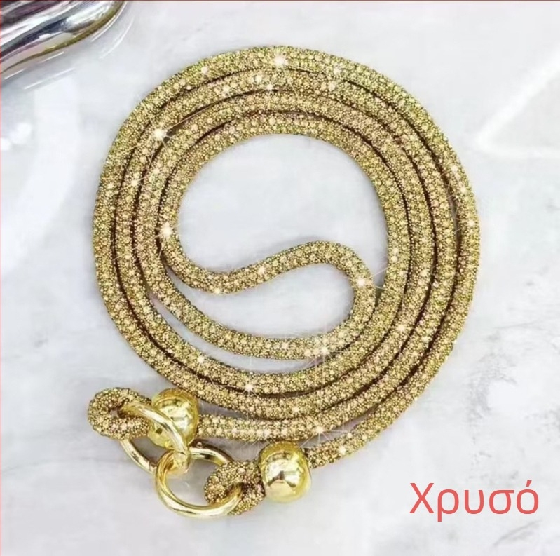 Κορδόνι κινητού με μεταλλική κατασκευή, χειροποίητο, unisex σχέδιο, κορδόνι από βαμβάκι υψηλής ελαστικότητας, μεταλλική αγκράφα