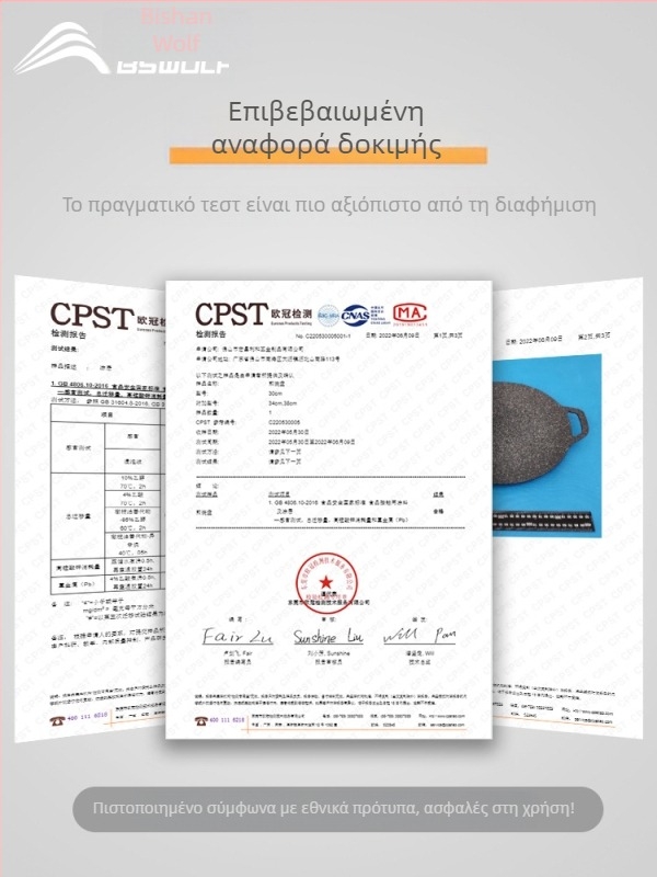 Τηγάνι γκριλ για εξωτερική κασετόφουρνο - φορητό, αντικολλητικό, σίδηρος; Μάρκα: Bswolf (Για κάμπινγκ)