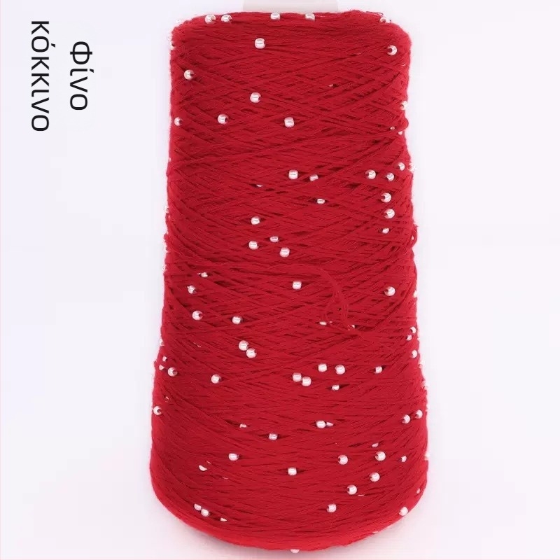 Βαμβακο-βισκόζη νήμα για πλέξιμο — κονό νήμα, Ρινγκ Σπίνινγκ, RS002 (Μάρκα Ruishi; Αλλο όνομα: Pearl Mercerized Cotton Thread)