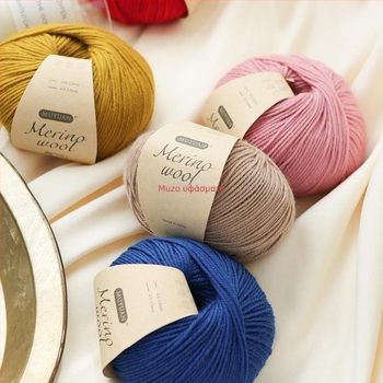 Νήμα Merino μαλλιού για χειροποίητο πλέξιμο, 4-πλέξη, 7S, οικιακό μαλλί, μάρκα Muzo