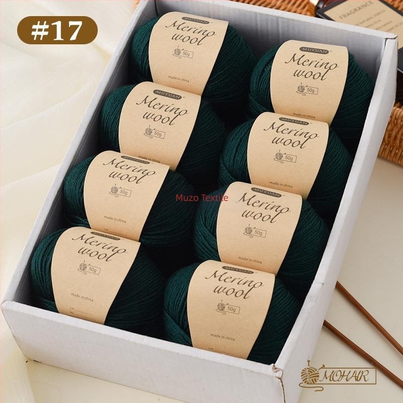 Νήμα Merino μαλλιού για χειροποίητο πλέξιμο, 4-πλέξη, 7S, οικιακό μαλλί, μάρκα Muzo