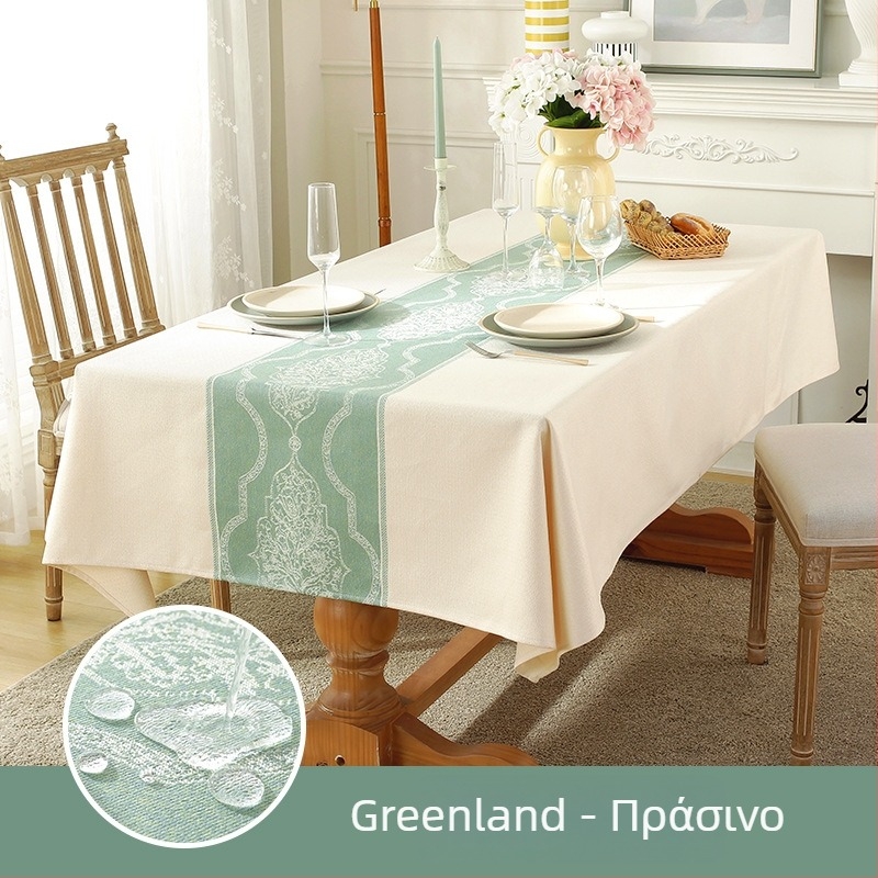 Τραπεζομάντηλο, πολυεστέρας, ορθογώνιο, σκανδιναβικό γεωμετρικό σχέδιο, αδιάβροχο και ανθεκτικό στη φθορά.