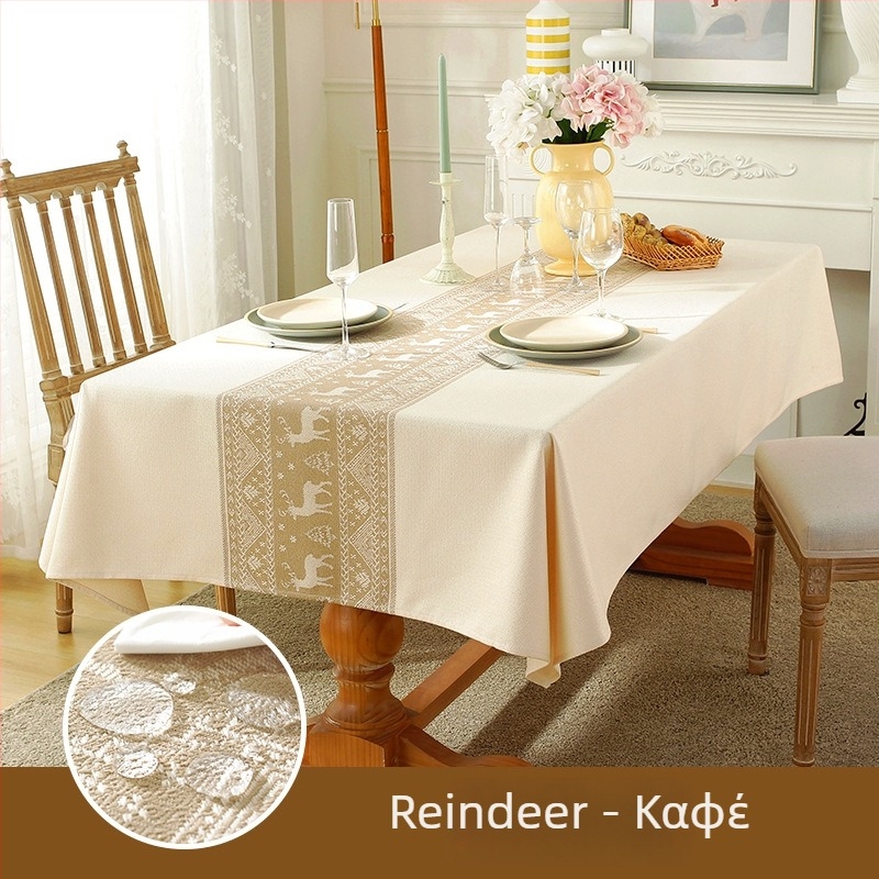 Τραπεζομάντηλο, πολυεστέρας, ορθογώνιο, σκανδιναβικό γεωμετρικό σχέδιο, αδιάβροχο και ανθεκτικό στη φθορά.